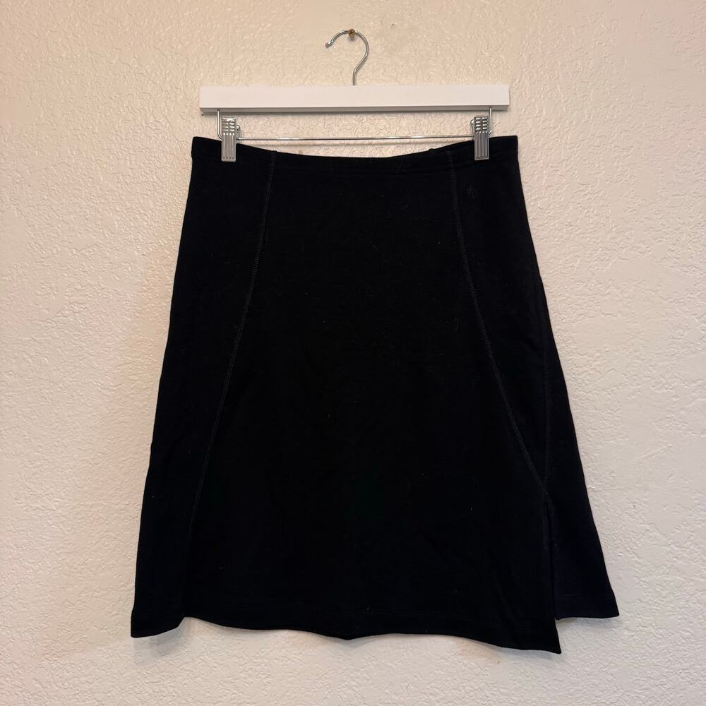 Smartwool Merino Wool Blend Fit & Flare Skirt Black Medium Gorpcore Outdoorsy - Picture 2 of 7